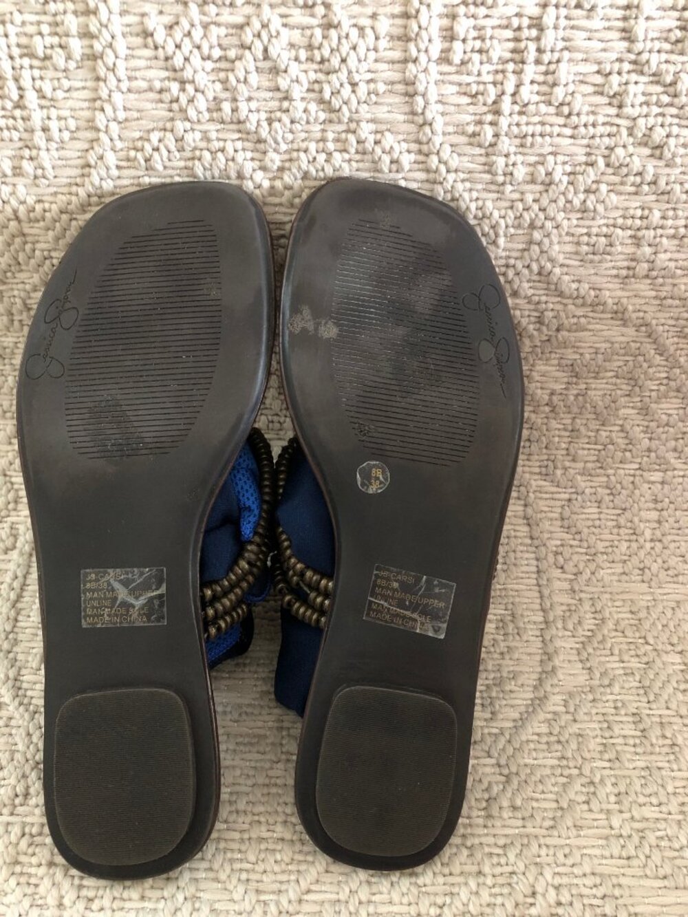 Jessica Simpson Carsi Women Flip Flop Sandal Shoes Brown Synthetic Size 8 Medium - Picture 8 of 8